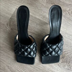 Bottega Veneta Black Quilted Mules